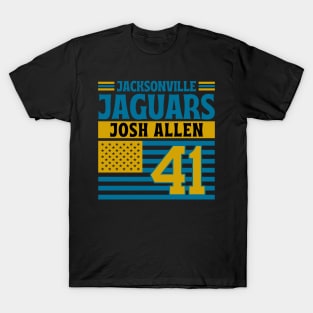 Jacksonville Jaguars Allen 41 American Flag Football T-Shirt